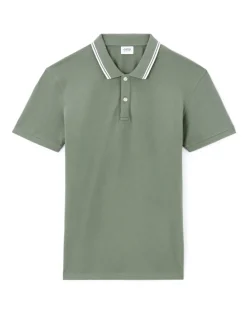 Polo slim katoen stretch - groen