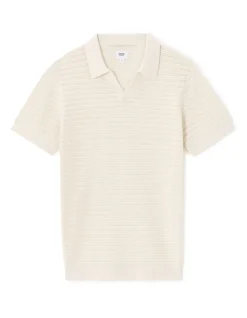 Polo slim katoenmix - beige