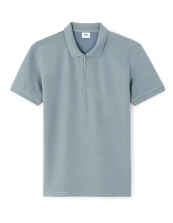 Polo slim katoenmix - groen