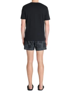 Pyjama boxershort 100% katoen - zwart
