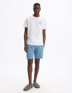 Pyjama lang 100% katoen - blauw