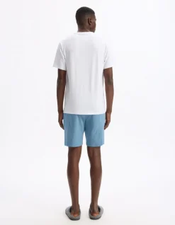 Pyjama lang 100% katoen - blauw