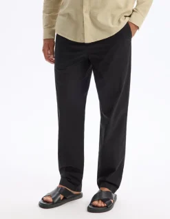 Rechtdoor pantalon 100% katoen - zwart