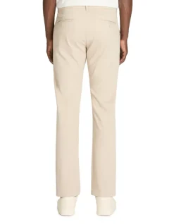 Rechtdoorlopende broek 100% katoen stretch - beige