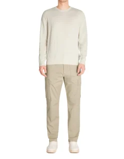 Rechte cargo broek van 100% stretch katoen - beige