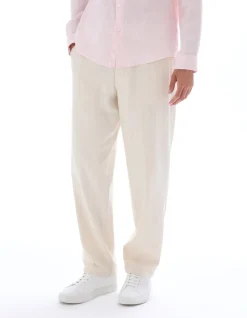Rechte jacquard broek - ecru