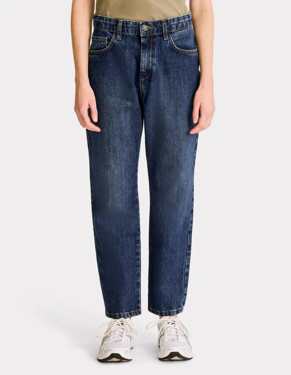 Rechte jeans met normale taille - raw