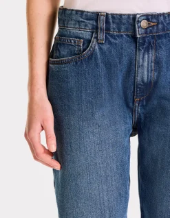 Rechte jeans met normale taille - blauw