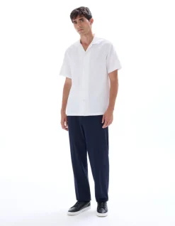 Regular fit hemd 100% slubkatoen - wit