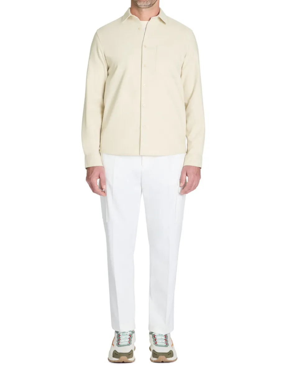 Regular fit katoenen overhemd - beige