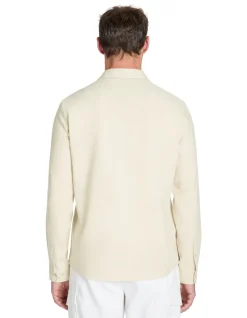 Regular fit katoenen overhemd - beige