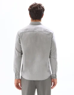 Regular fit overhemd, 100% Oxford katoen - donkergrijs