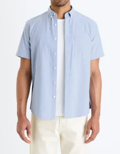 Regular fit Oxford overhemd 100% katoen - blauw