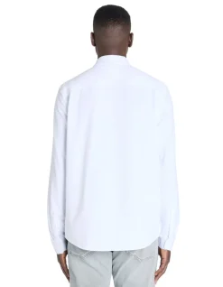 Regular fit piqué stretch katoen - wit