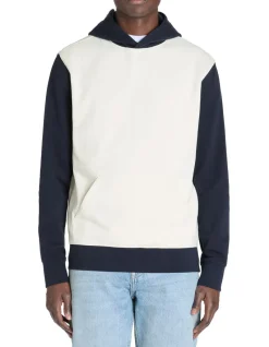 Regular hoodie met capuchon 100% katoen - marineblauw