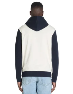 Regular hoodie met capuchon 100% katoen - marineblauw