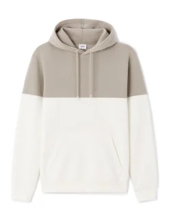 Regular hoodie van katoenmix - bruin