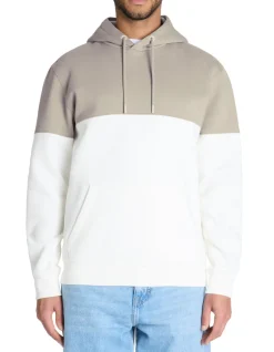 Regular hoodie van katoenmix - bruin