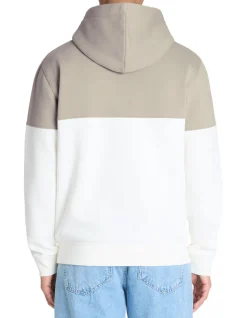 Regular hoodie van katoenmix - bruin