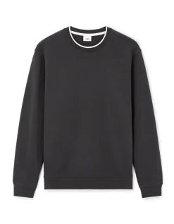 Regular ronde hals sweatshirt van katoenmix - antraciet