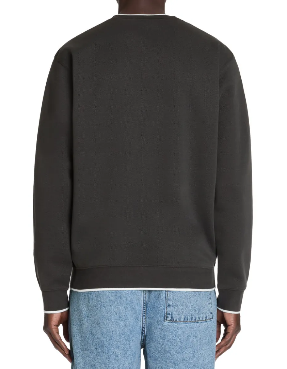 Regular ronde hals sweatshirt van katoenmix - antraciet