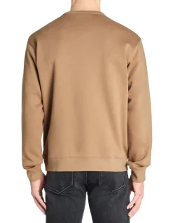 Regular ronde hals sweatshirt van katoenmix - beige