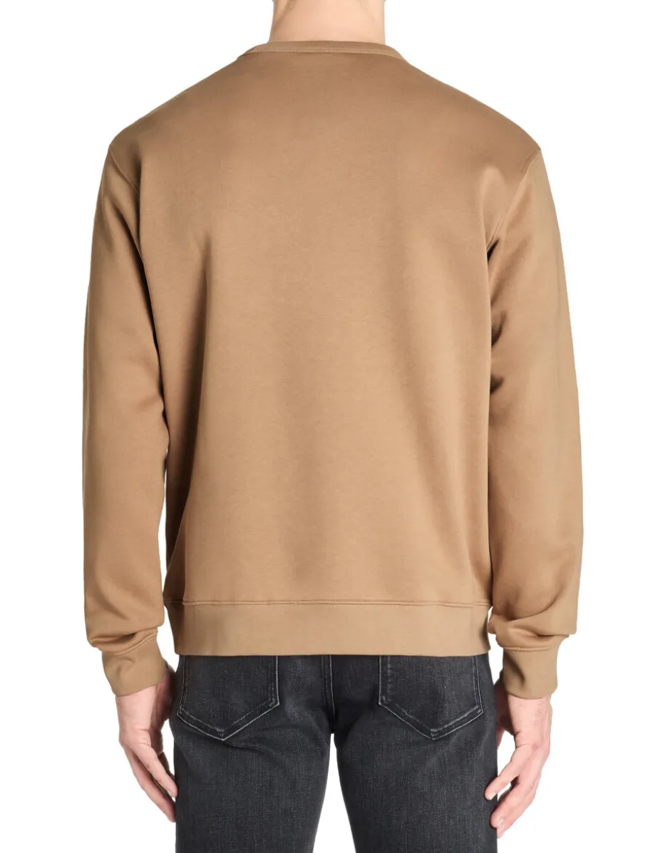 Regular ronde hals sweatshirt van katoenmix - beige