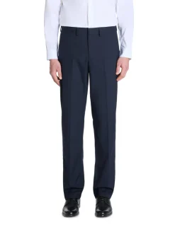 Regular stretch pantalon - marineblauw