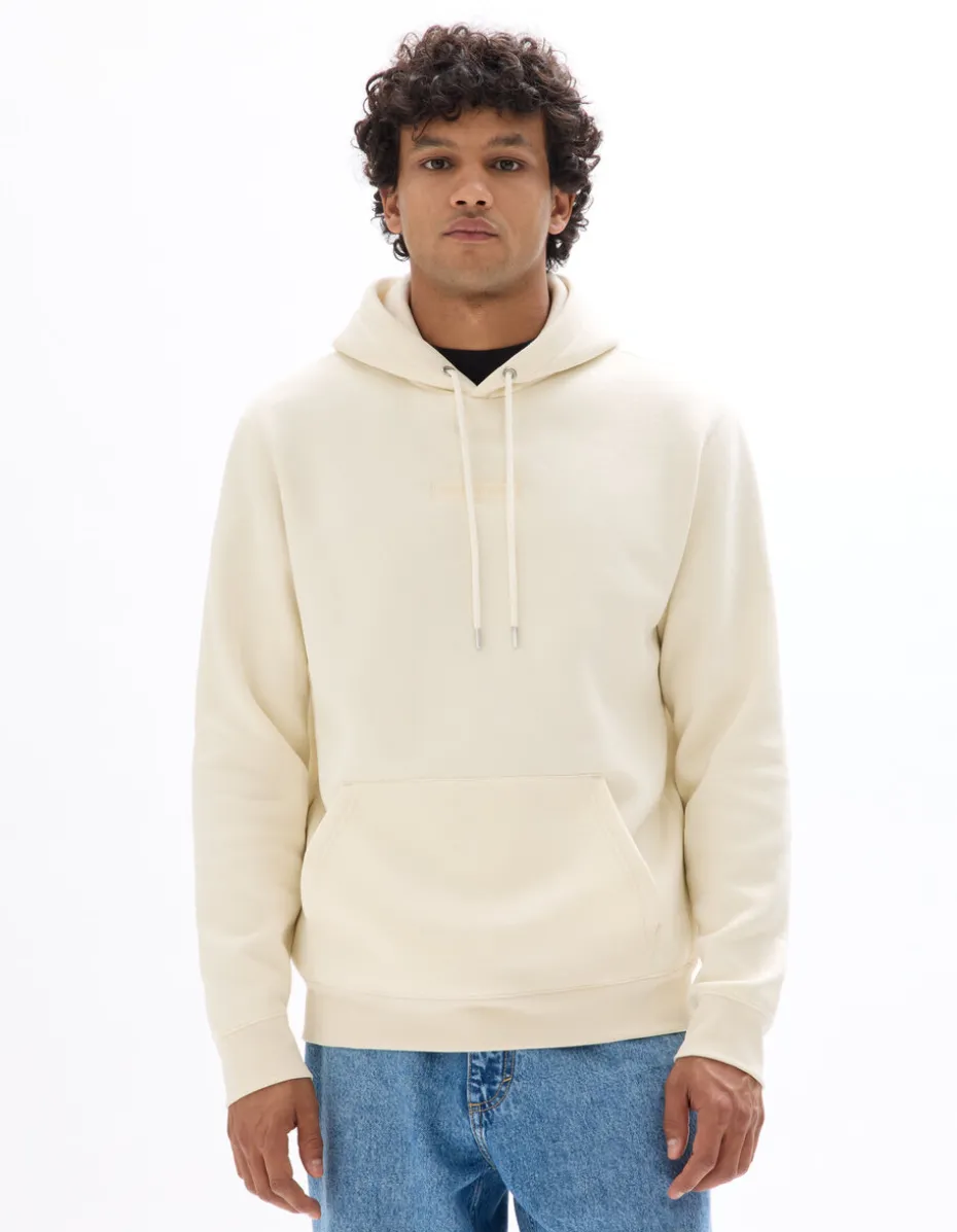 Regular sweatshirt met capuchon van katoenmix - beige