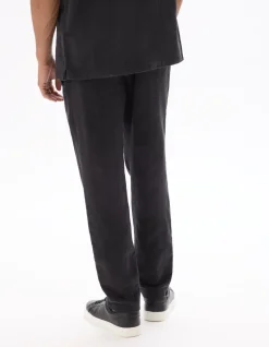 Relaxte broek 100% jacquardkatoen - zwart