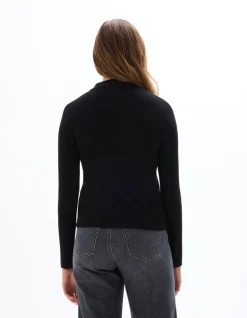 Ribgebreide gilet - zwart
