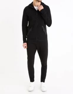 Ritsvest met capuchon - zwart