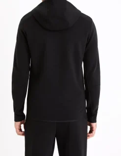Ritsvest met capuchon - zwart