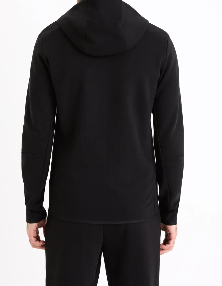 Ritsvest met capuchon - zwart