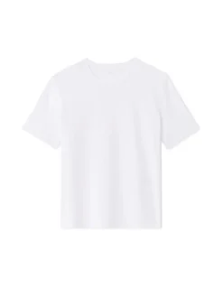 Ronde hals katoenen t-shirt - wit