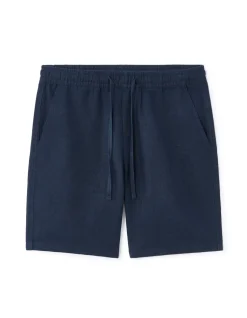 Saint Tropez - Marineblauwe short 100% linnen