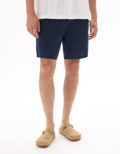 Saint Tropez - Marineblauwe short 100% linnen