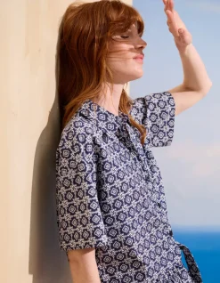 Saint-Tropez - Kortemouw hemd marineblauw