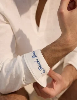 Saint-Tropez - Wit linnen-katoenen overhemd