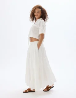 Saint-Tropez - Witte geplooide rok