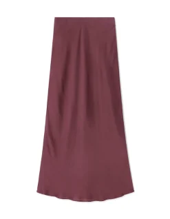 Satijnen midirok - violet