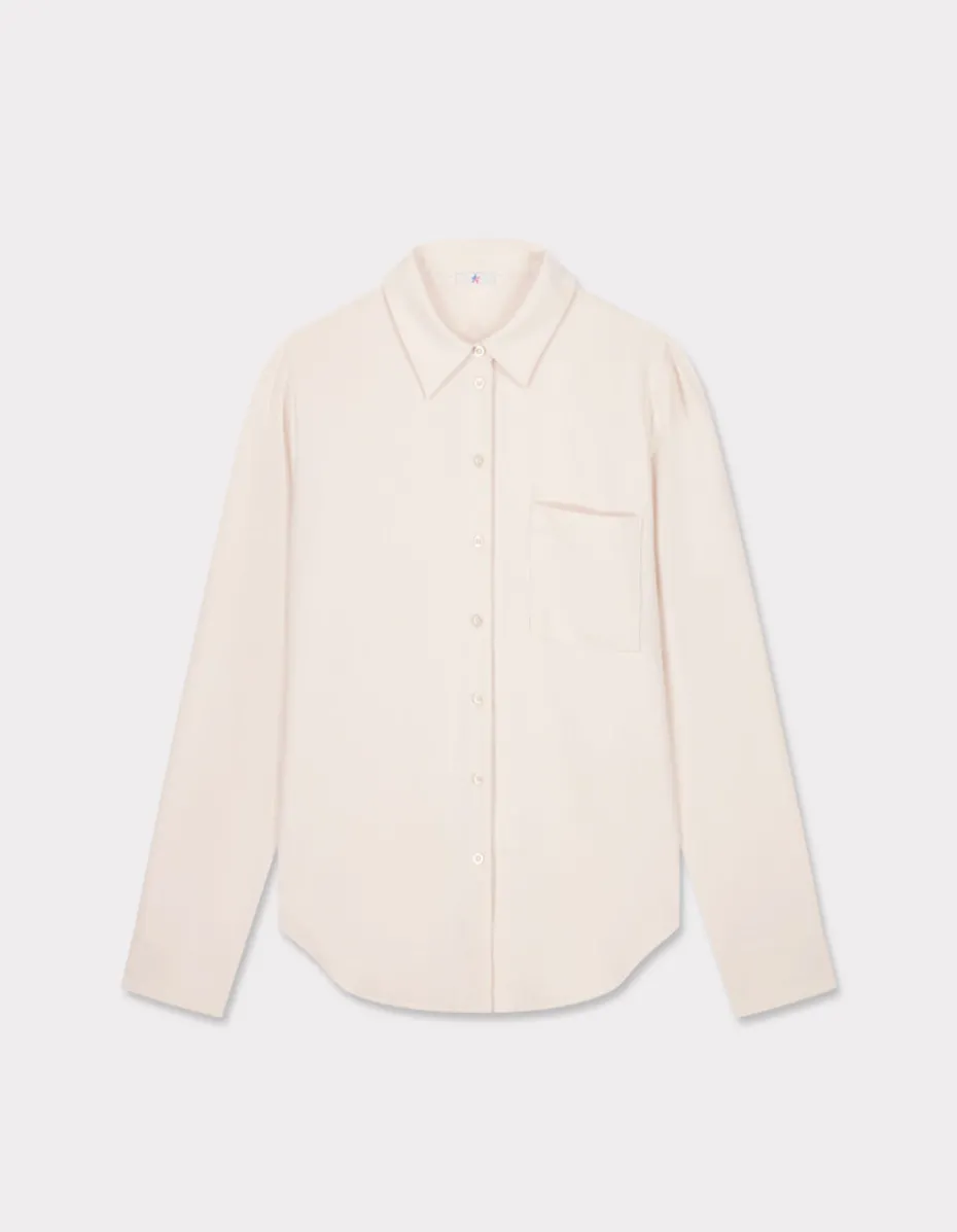 Satijnen overhemd - beige