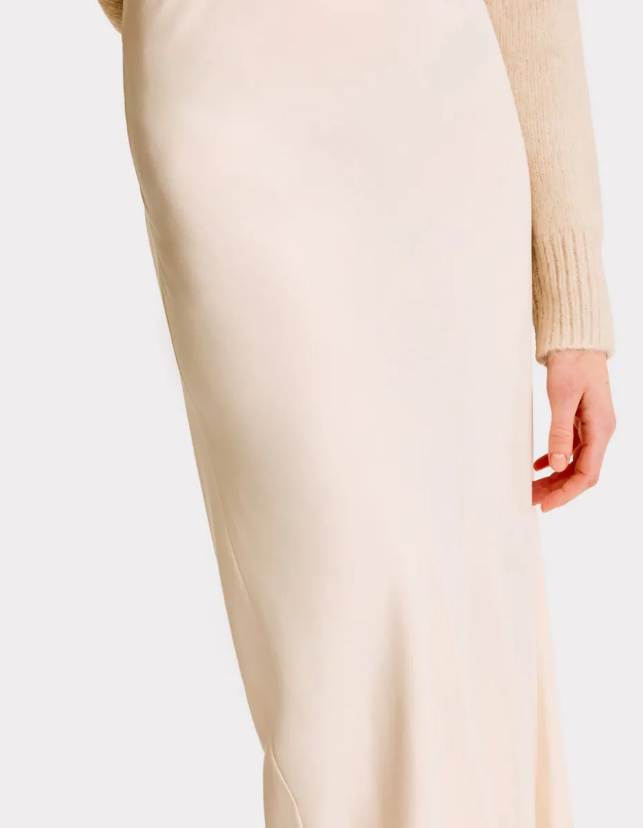 Satijnen rok - beige