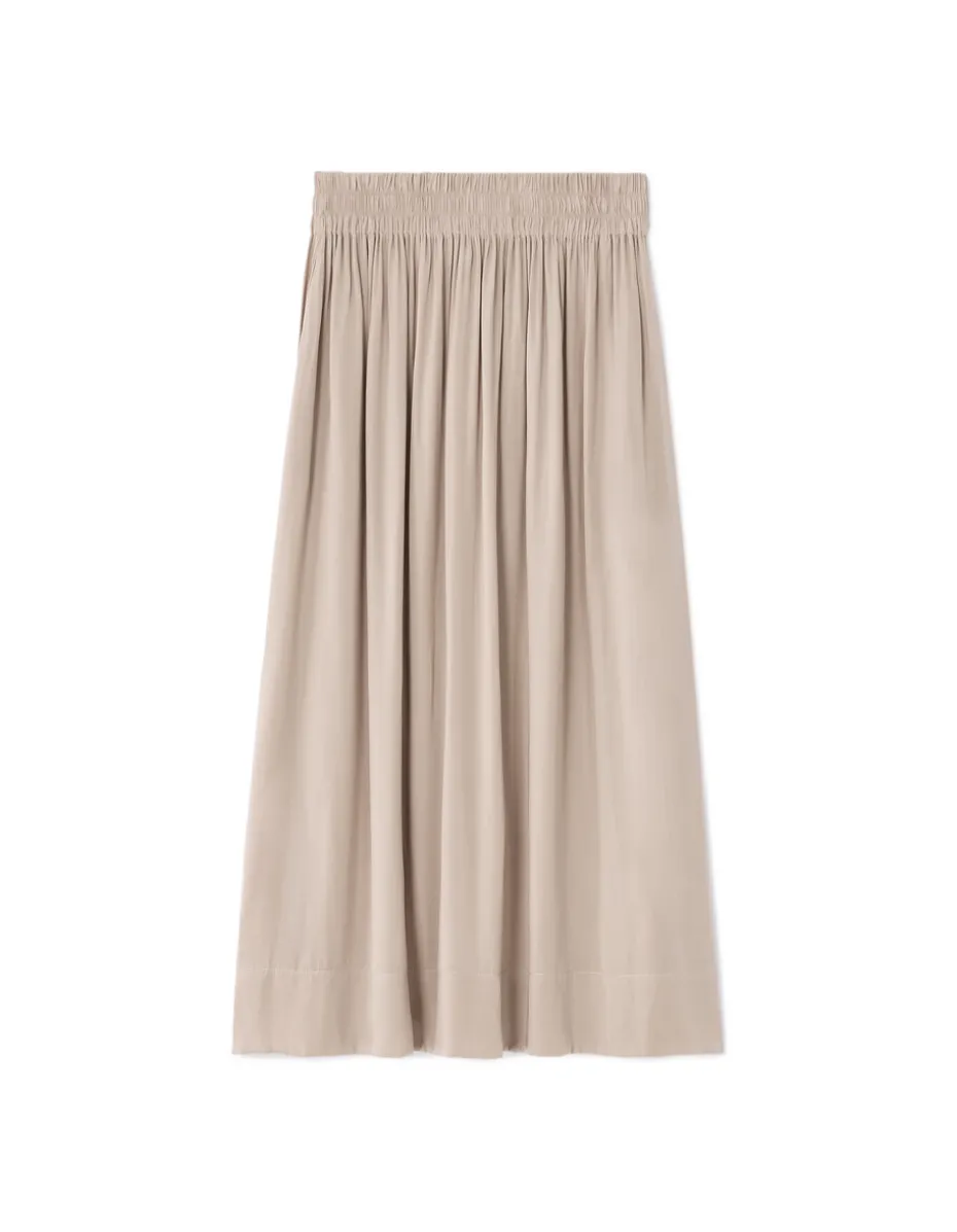 Satijnen rok - beige