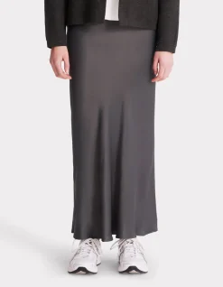 Satijnen rok - grijs