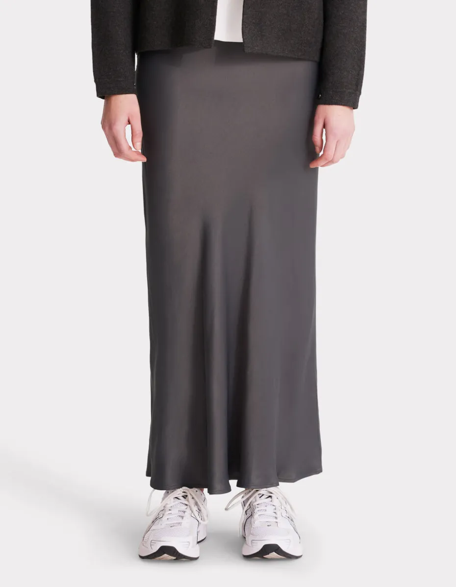 Satijnen rok - grijs