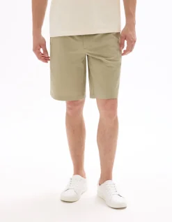 Seersucker bermuda - taupe