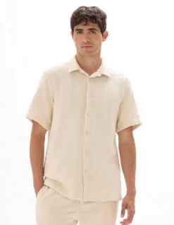 Shirt Regular fit 100% katoen jacquard - ecru