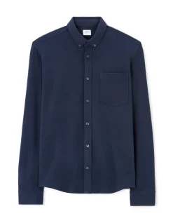 Shirt regular jersey piqué - marine