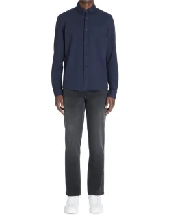 Shirt regular jersey piqué - marine